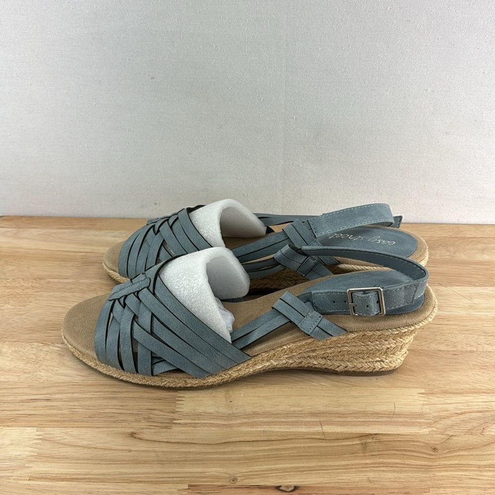 Easy Street Ora Espadrille Sandals- Denim Blue- Size 10 M- NWOB - Picture 3 of 8